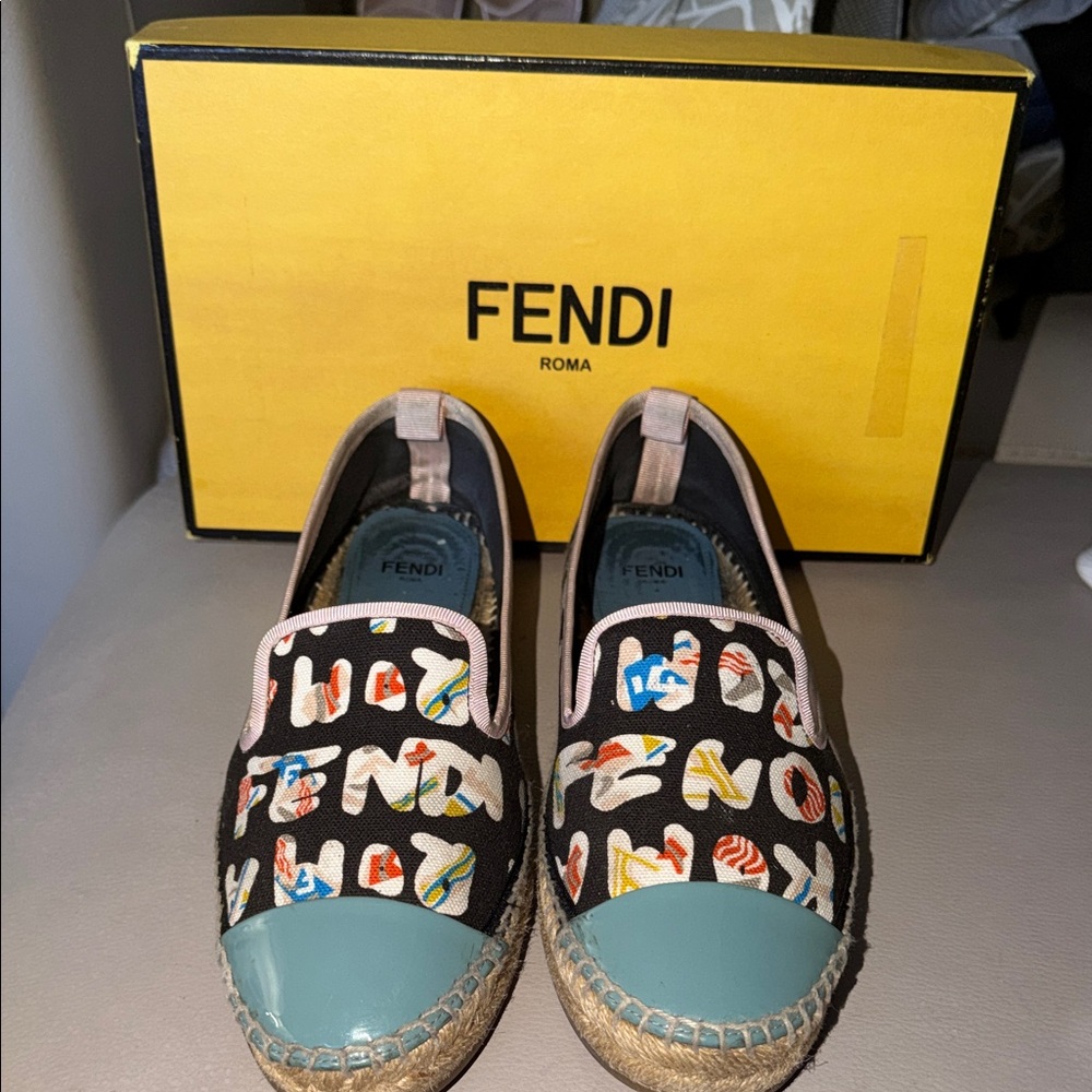 Fendi Multicolor Espadrilles size 7 - Picture 2 of 6